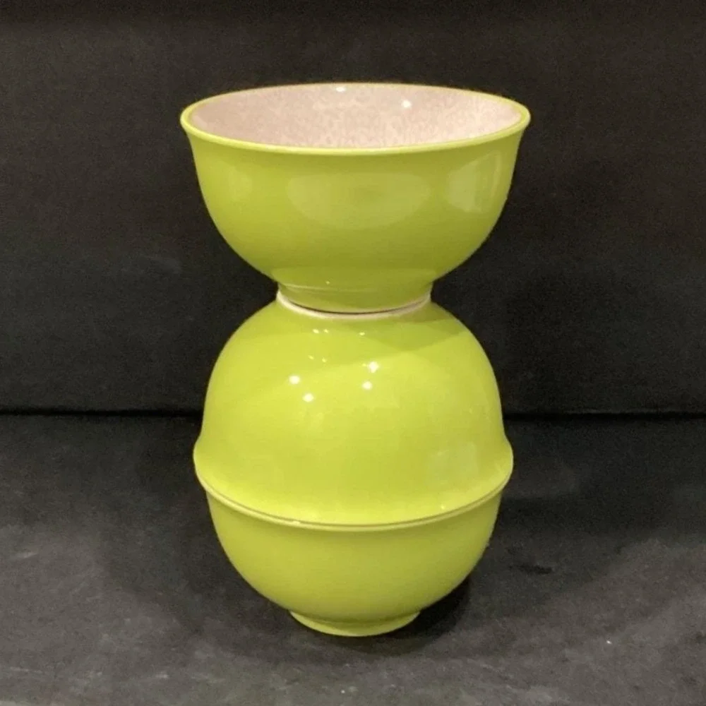 Jameson & Tailor Lime Green Cereal Bowls, Set of 3, Vintage Boutique Kitchenware